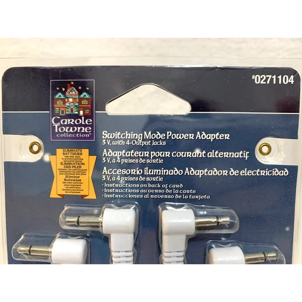 Carole Towne AC Switching Power Adapter 4 Output Jacks 3V #271104 SEALED